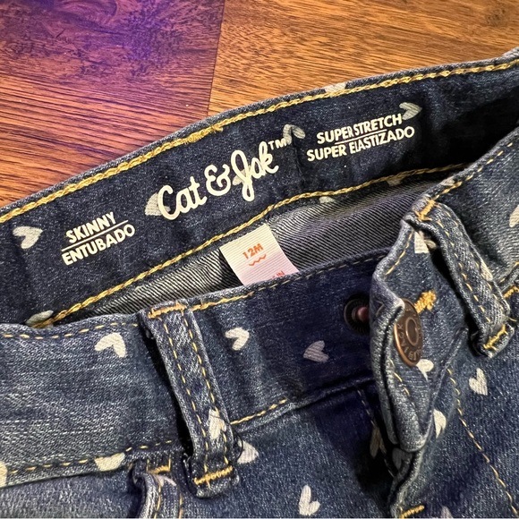 Heart print stretchy skinny jeans - Picture 3 of 5
